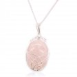 (image for) Swirl Wrapped Gemstone Necklace - Rose Quartz