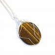 (image for) Swirl Wrapped Gemstone Necklace - Tiger Eye