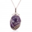 (image for) Swirl Wrapped Gemstone Necklace - Amethyst