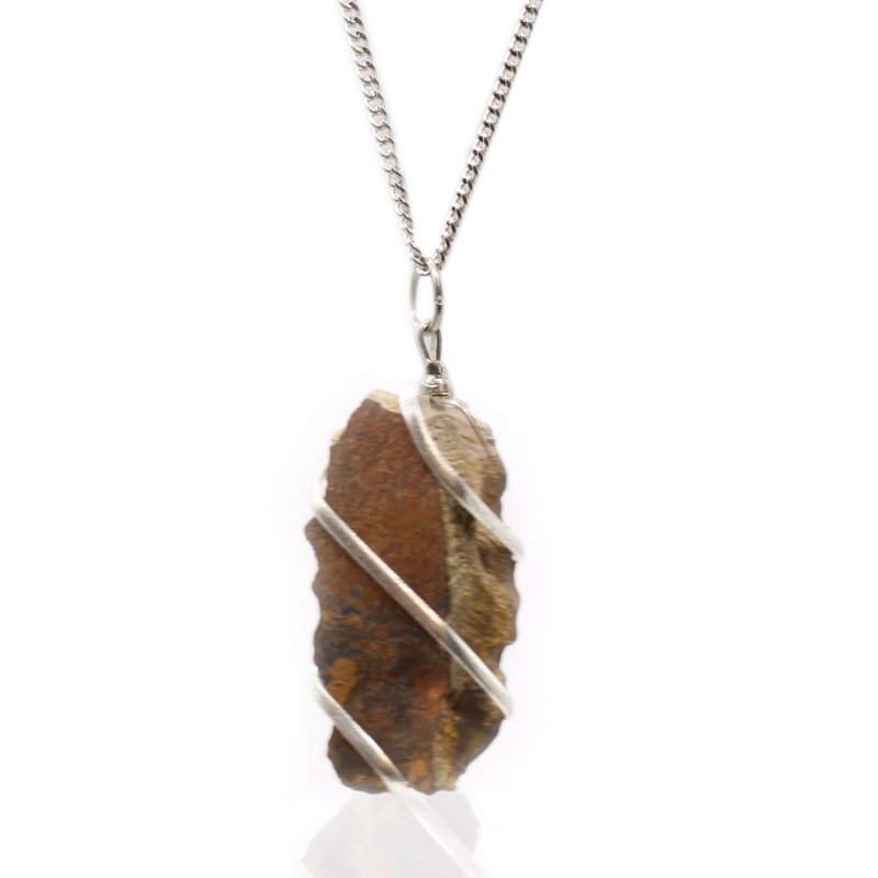 (image for) Cascade Wrapped Gemstone Necklace - Rough Tiger Eye