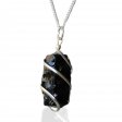 (image for) Cascade Wrapped Gemstone Necklace - Rough Black Onyx