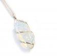 (image for) Cascade Wrapped Gemstone Necklace - Rough Opalite