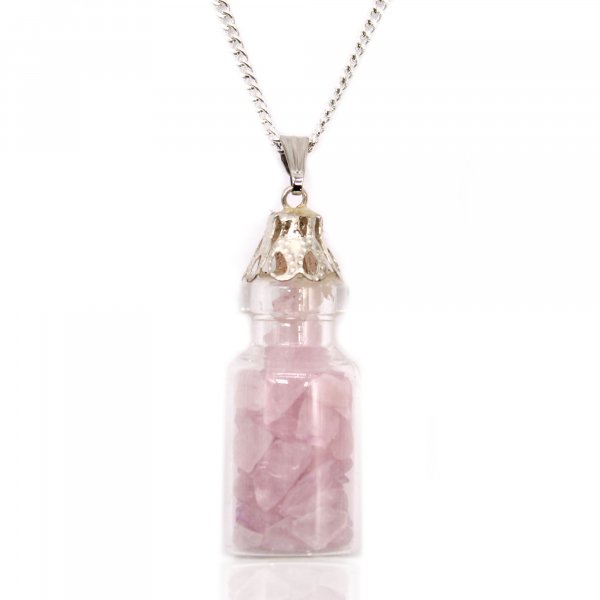 (image for) Bottled Gemstones Necklace - Rose Quartz