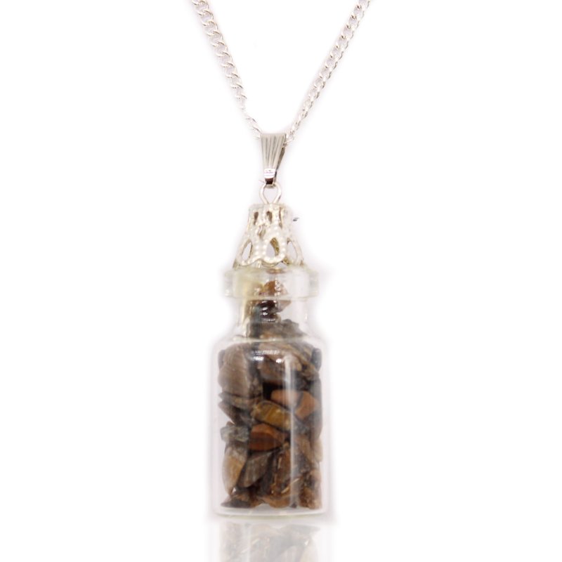 (image for) Bottled Gemstones Necklace - Tiger Eye