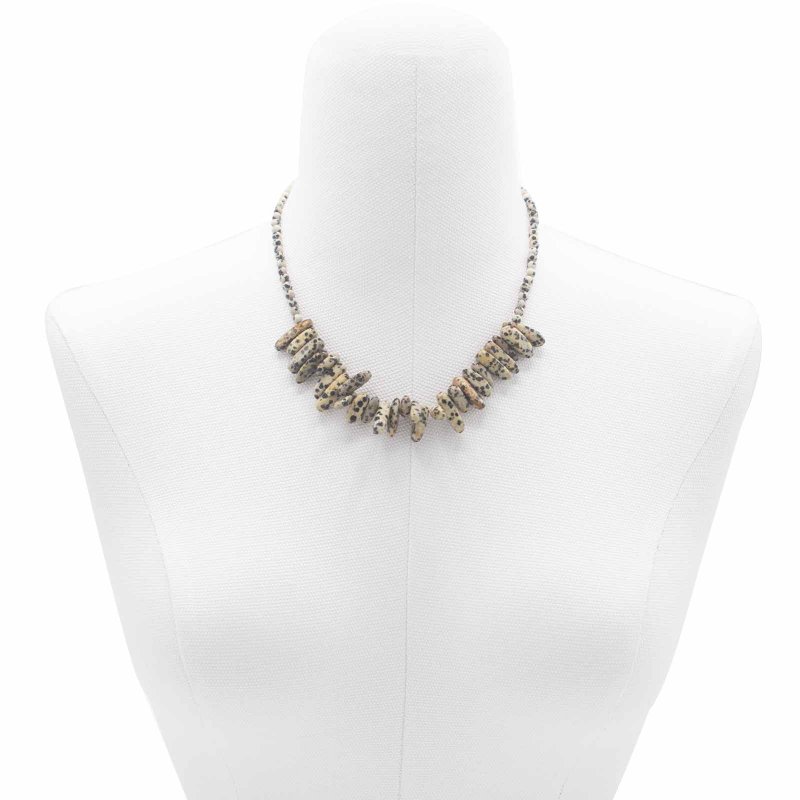 (image for) Longstone Gem Necklace - Dalmatian Stone