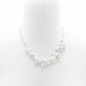 Longstone Gem Necklace - White Jasper