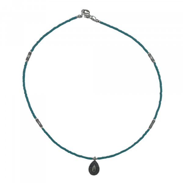 (image for) Nepalese Extra Fine Gem Necklace - Turquoise & Teardrop