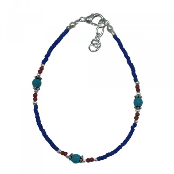 (image for) Nepalese Extra Fine Gem Bracelet- Blue Onyx