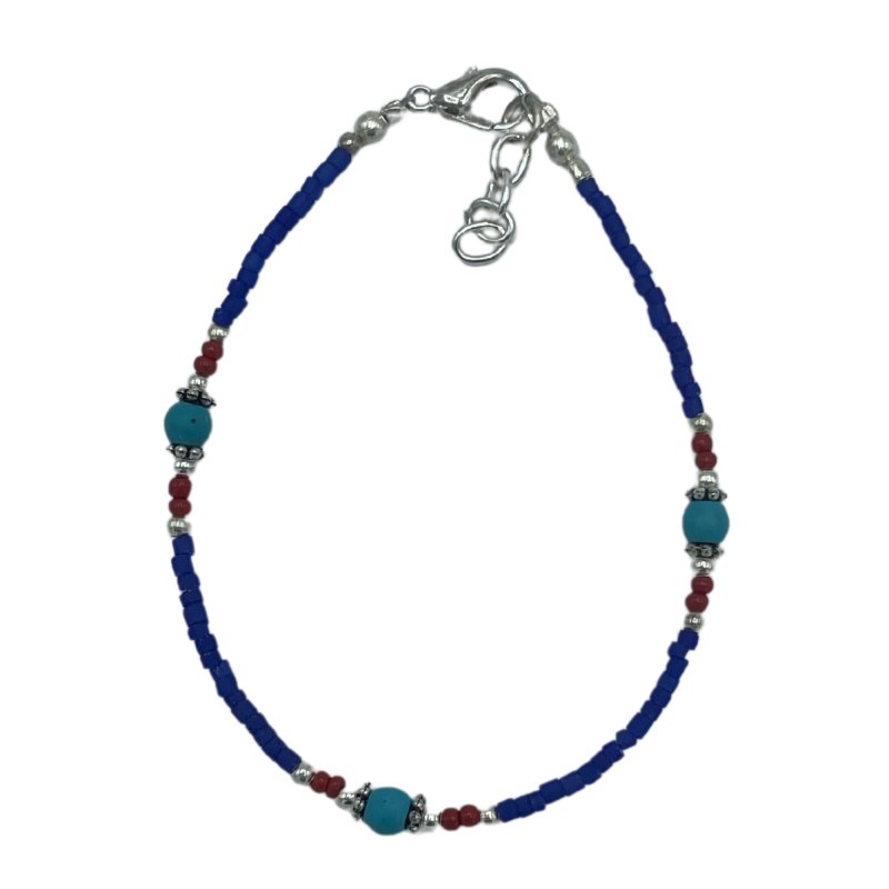 (image for) Nepalese Extra Fine Gem Bracelet- Blue Onyx