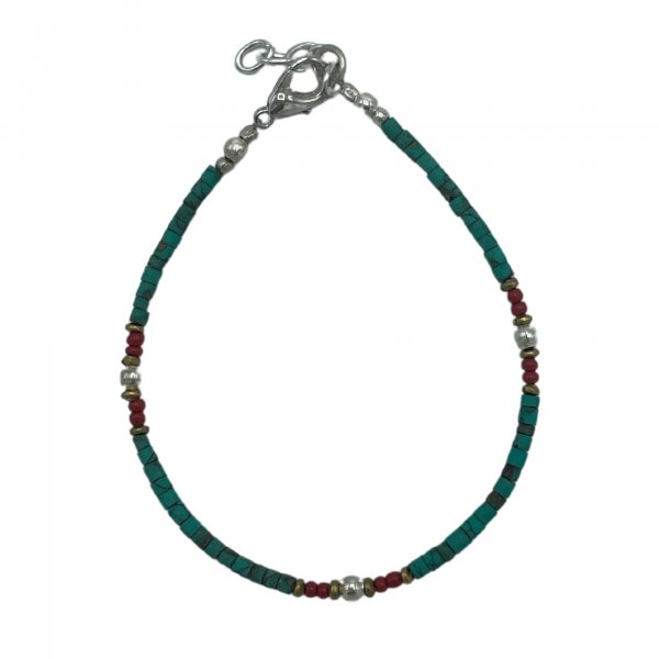 (image for) Nepalese Extra Fine Gem Bracelet - Turquoise Beads