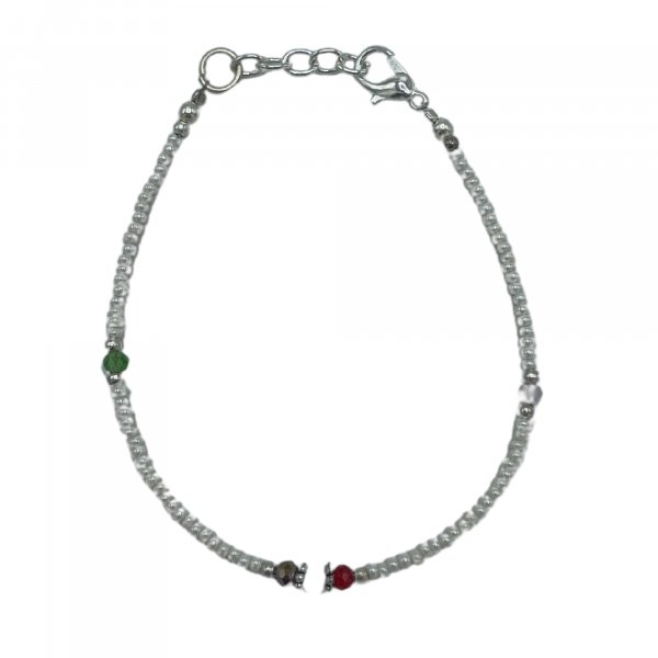 (image for) Nepalese Extra Fine Gem Bracelet - Pearl & Cut Beads