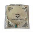 (image for) Nepalese Extra Fine Two Line Necklace - Pearl & Turquoise Pendant