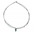 (image for) Nepalese Extra Fine Two Line Necklace - Pearl & Turquoise Pendant