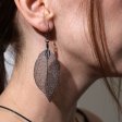 (image for) Necklace & Earring Set - Bravery Leaf - Pewter