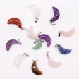 (image for) Gemstone Moons Pendants (12 assorted) 20x13mm