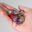 (image for) Steel Cased Pendant Hearts - 12 Assorted Gemstone Chips & Shells