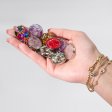 (image for) Steel Cased Pendant Round - 12 Assorted Gemstone Chips & Shells