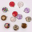 (image for) Steel Cased Pendant Round - 12 Assorted Gemstone Chips & Shells