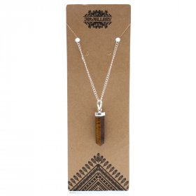 Gemstone Classic Point Pendant - Tiger Eye