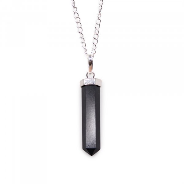 (image for) Gemstone Classic Point Pendant - Black Agate