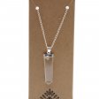 (image for) Gemstone Flat Pencil Pendant - Rock Quartz