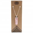(image for) Gemstone Flat Pencil Pendant - Rose Quartz