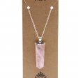 (image for) Gemstone Flat Pencil Pendant - Rose Quartz