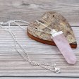 (image for) Gemstone Flat Pencil Pendant - Rose Quartz