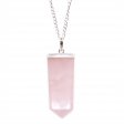 (image for) Gemstone Flat Pencil Pendant - Rose Quartz