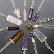 (image for) Gemstone Flat Pencil Pendant - Amethyst