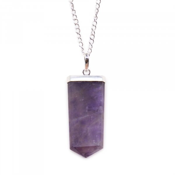 (image for) Gemstone Flat Pencil Pendant - Amethyst