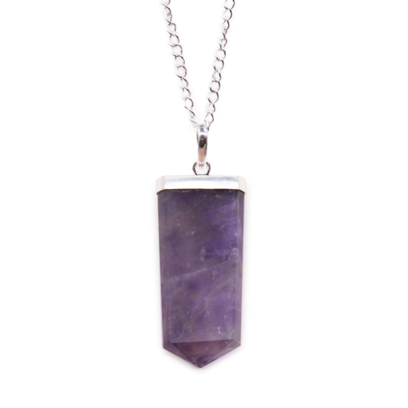 (image for) Gemstone Flat Pencil Pendant - Amethyst
