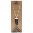 (image for) Gemstone Flat Pencil Pendant - Black Agate