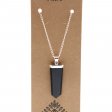 (image for) Gemstone Flat Pencil Pendant - Black Agate