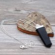 (image for) Gemstone Flat Pencil Pendant - Black Agate
