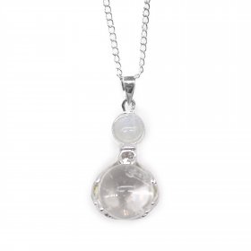 Gemstone Healing Hands Pendant - Rock Quartz