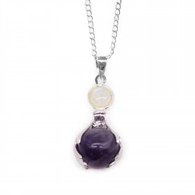 Gemstone Healing Hands Pendant - Amethyst