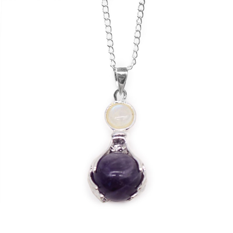 (image for) Gemstone Healing Hands Pendant - Amethyst