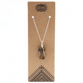 Gemstone Guardian Angel Pendant - Tiger Eye