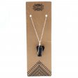 (image for) Gemstone Guardian Angel Pendant - Black Agate