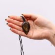 (image for) Laced Gemstone Teardrop Pendant - Tigereye