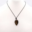 (image for) Laced Gemstone Teardrop Pendant - Tigereye
