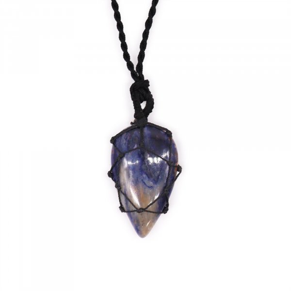 (image for) Laced Gemstone Teardrop Pendant - Sodalite