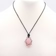 (image for) Laced Gemstone Teardrop Pendant - Rose Quartz