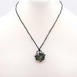 (image for) Laced Gemstone Hexagon Pendant - Moss Agate