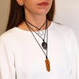 (image for) Laced Gemstone Hexagon Pendant - White Howlite