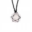 Laced Gemstone Hexagon Pendant - White Howlite