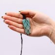(image for) Laced Gemstone Flat Point Pendant - Amazonite