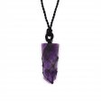 (image for) Laced Gemstone Flat Point Pendant - Amethyst