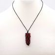 (image for) Laced Gemstone Flat Point Pendant - Red Jasper